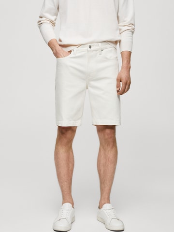 MANGO MAN Regular Broek 'Jarod' in Beige: voorkant