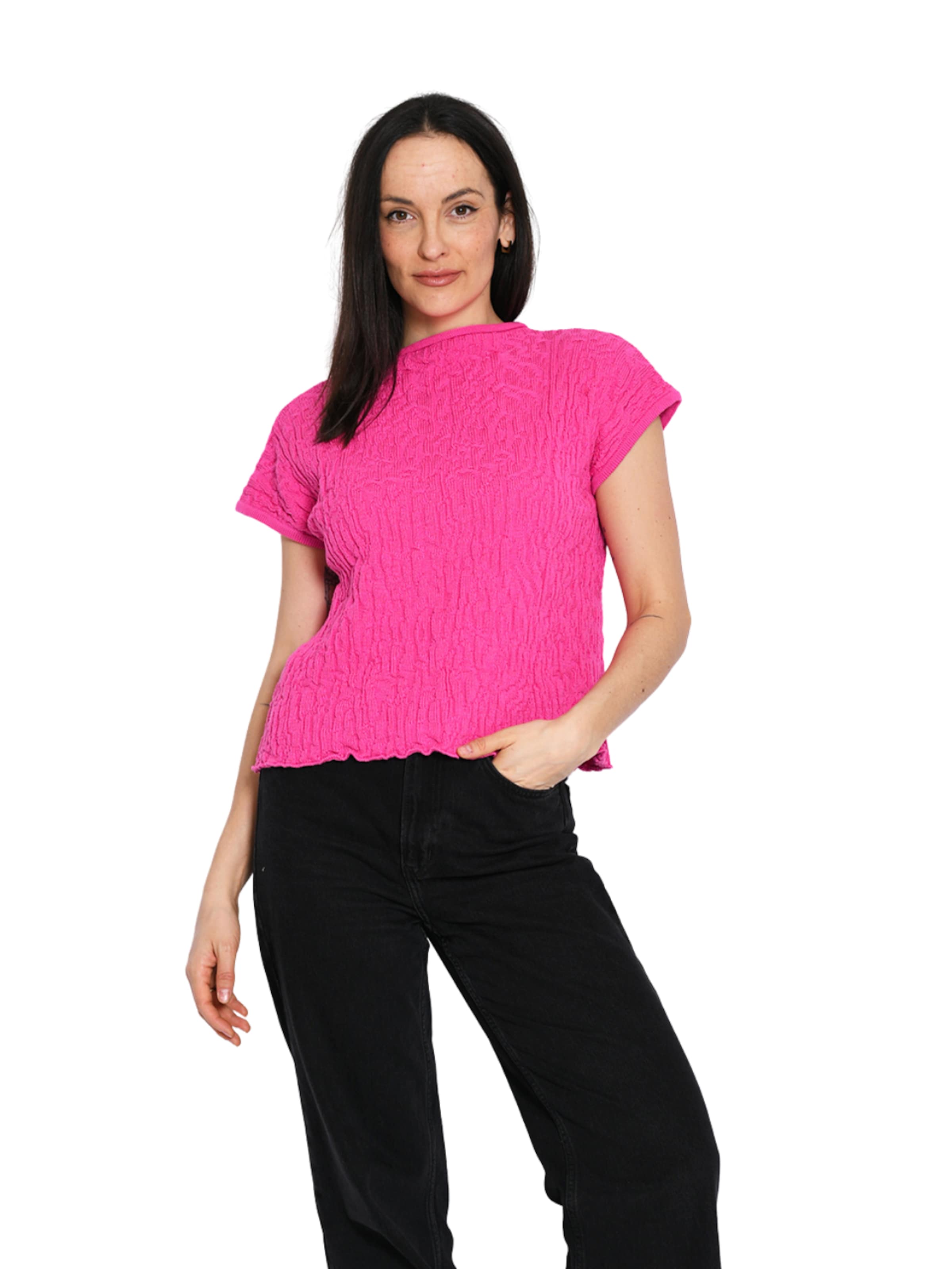 Süel knitwear Sticktop 'Wrinkled Texture'‌‌‌‌ in Pink