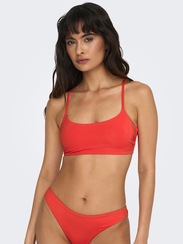 ONLY Bralette Bikini in Red: front