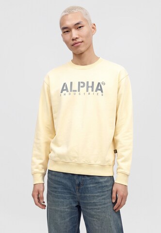 ALPHA INDUSTRIES Sweatshirt 'Stencil' in White