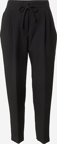 s.Oliver BLACK LABEL Regular Pleat-front trousers in Black: front