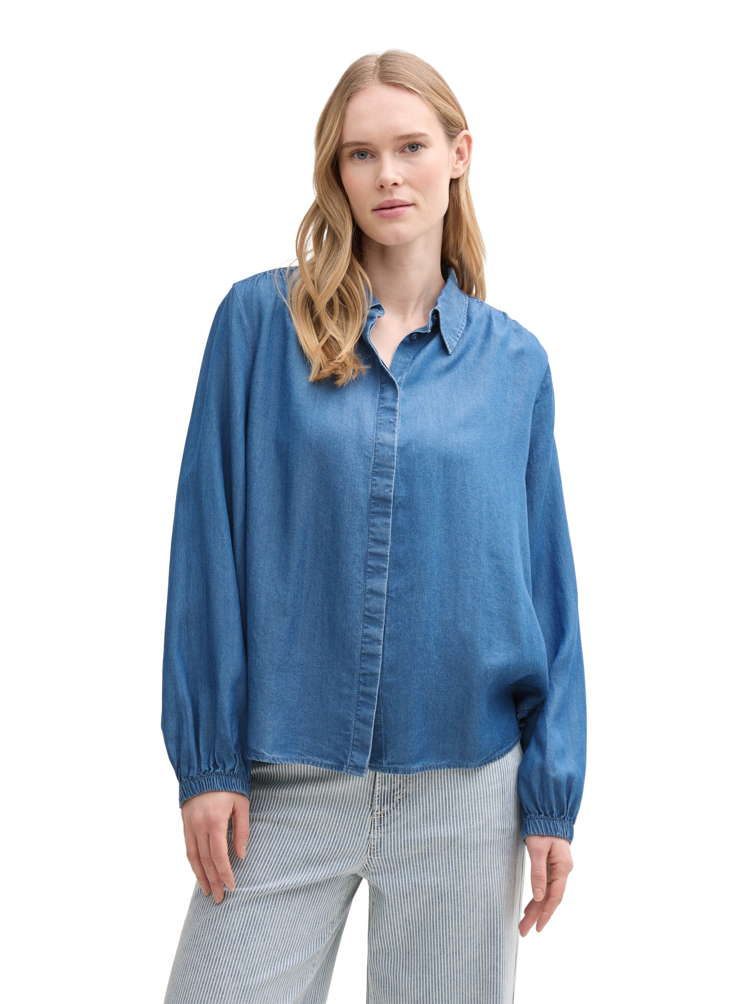 TOM TAILOR Bluse in Blau: Vorderseite