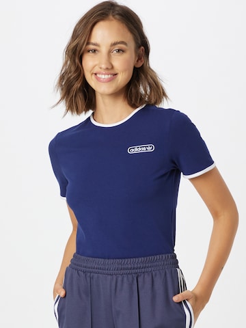 ADIDAS ORIGINALS Koszulka 'With Binding Details' w kolorze niebieski: przód