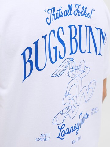 T-Shirt 'JJBUGS BUNNY' JACK & JONES en blanc