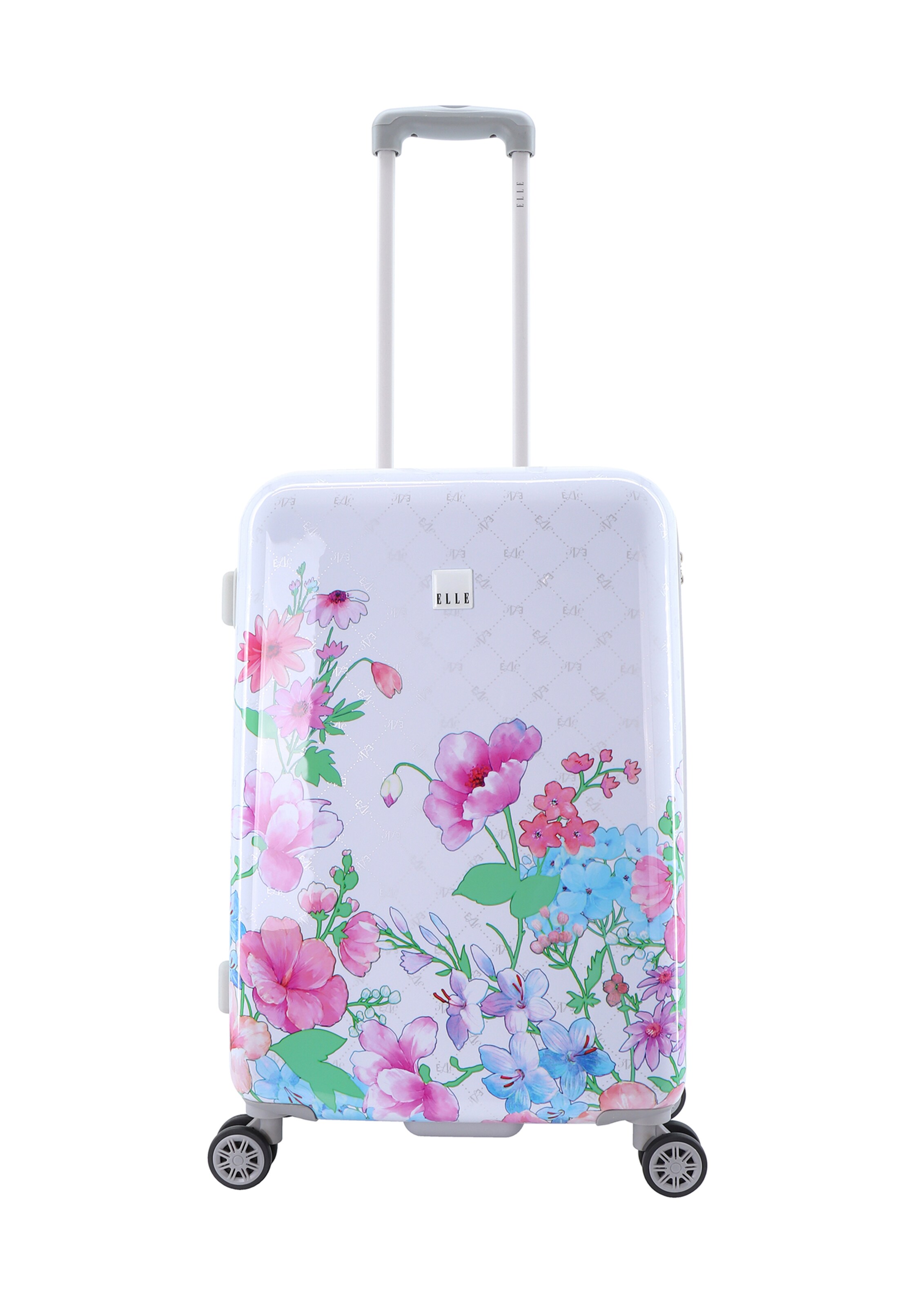 ELLE Suitcase 'Flower' in Purple: front