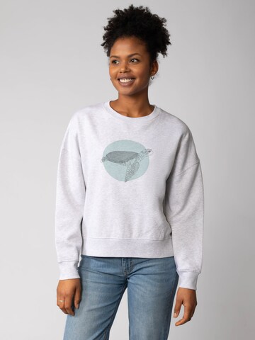 Watapparel Sweatshirt 'Meeresschildkröte ' in Grey: front