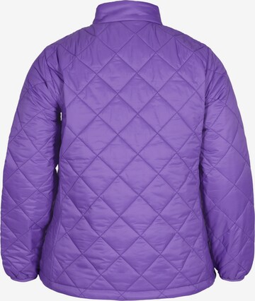 Zizzi Between-Season Jacket 'Diamond' in Purple