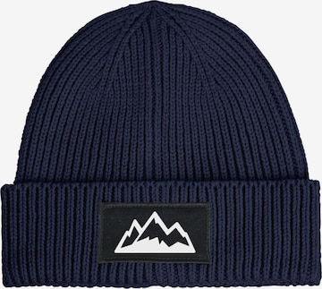 Neverless Beanie 'Mountain' in Blue: front