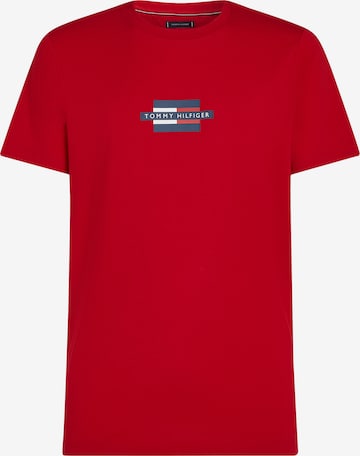 Tricou de la TOMMY HILFIGER pe roșu: față