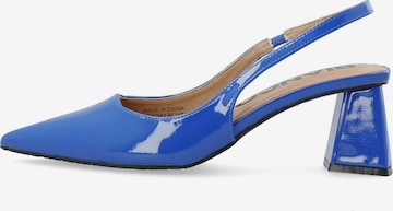 Décolleté sling 'Maralyn' di Bianco in blu: frontale