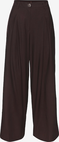 Wide Leg Pantalon à pince FRENCH CONNECTION en marron : devant
