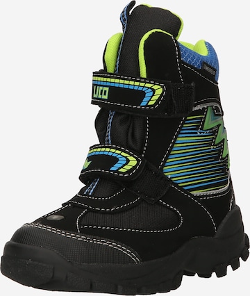 LICO Snow Boots 'Glint' in Black: front