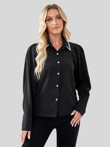 LapaPlus Bluse in Schwarz: Vorderseite