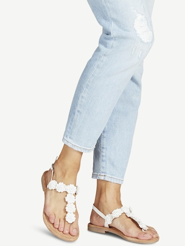 TAMARIS T-Bar Sandals in White: front