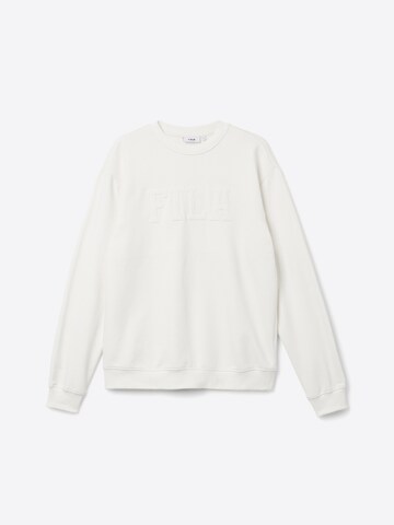 FILA Sweatshirt 'COREDO relaxed varsity brushed sweatshirt' in Wit