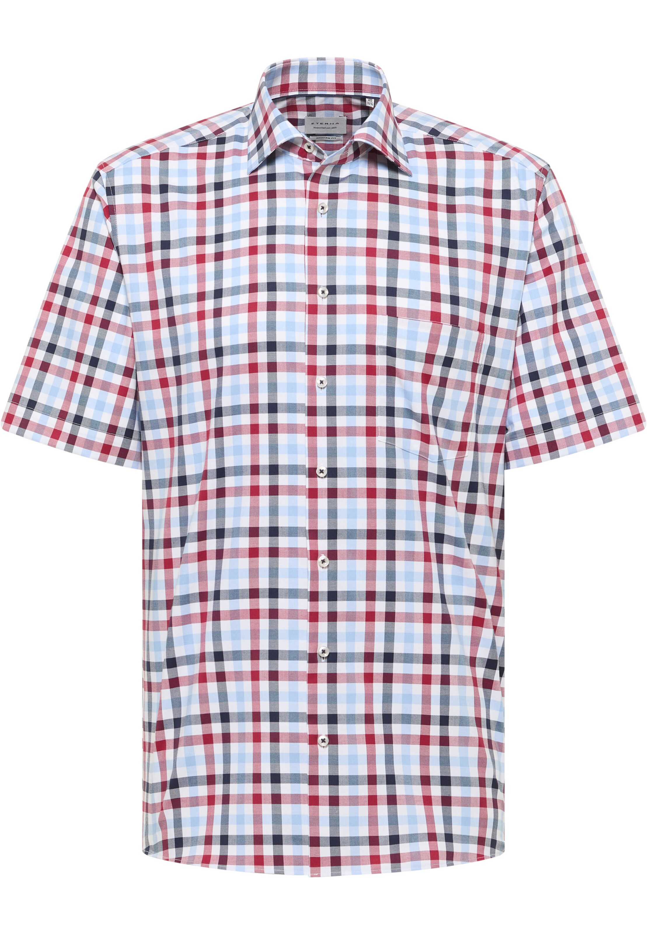 ETERNA Regular fit Overhemd in Rood: voorkant