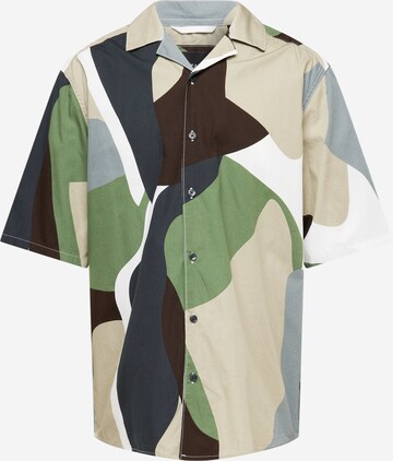 Only & Sons Regular fit Button Up Shirt 'TIE' in Green: front