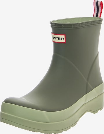 HUNTER Kozaki 'Play Short Boot Lichen Green / Everglade' w kolorze zielony: przód