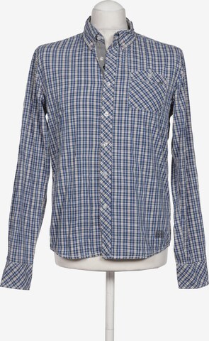 !Solid Button Up Shirt in M in Blue: front