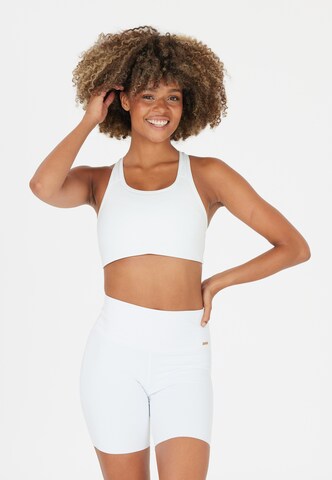 Athlecia Bustier Sport bh 'Myolie' in Wit: voorkant