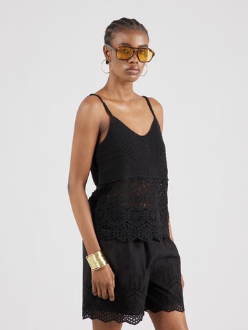 VILA Knitted top 'DAN' in Black: front