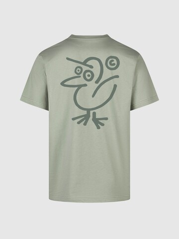 Maglietta 'Sketch Gull' di Cleptomanicx in verde