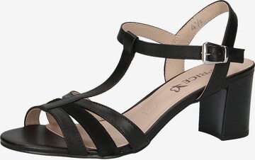 CAPRICE Strap Sandals in Black: front