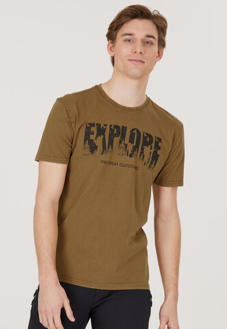 Whistler T-Shirt 'Explorer' in Braun: predná strana