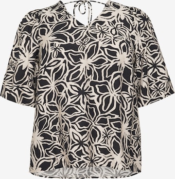 Chemisier 'KCHaliah' KAFFE CURVE en beige : devant