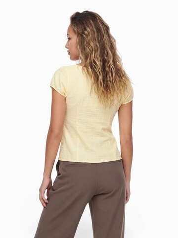 Bershka Blouse in Yellow