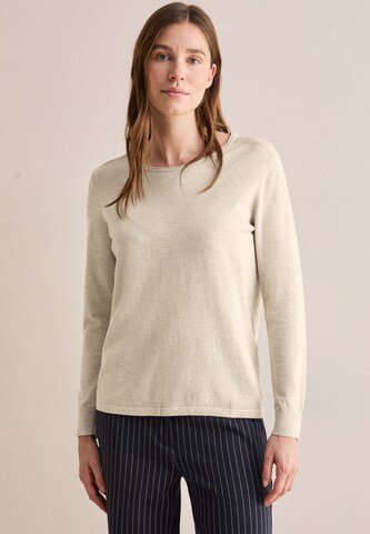 CECIL Rundhalspullover in Beige: Vorderseite