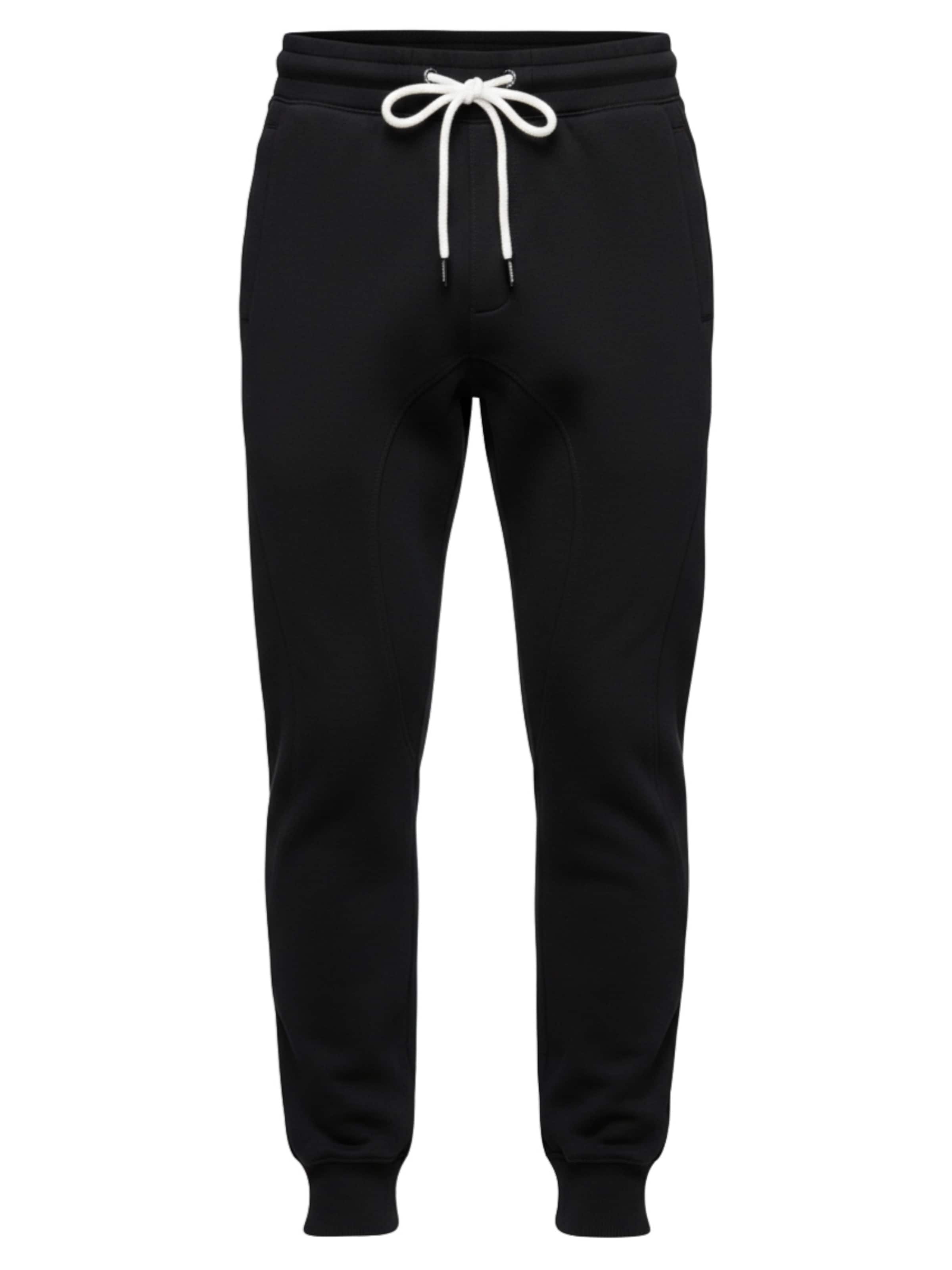 Ombre Tapered Broek in Zwart: voorkant