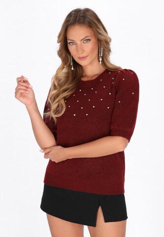 Pull-over faina en rouge : devant