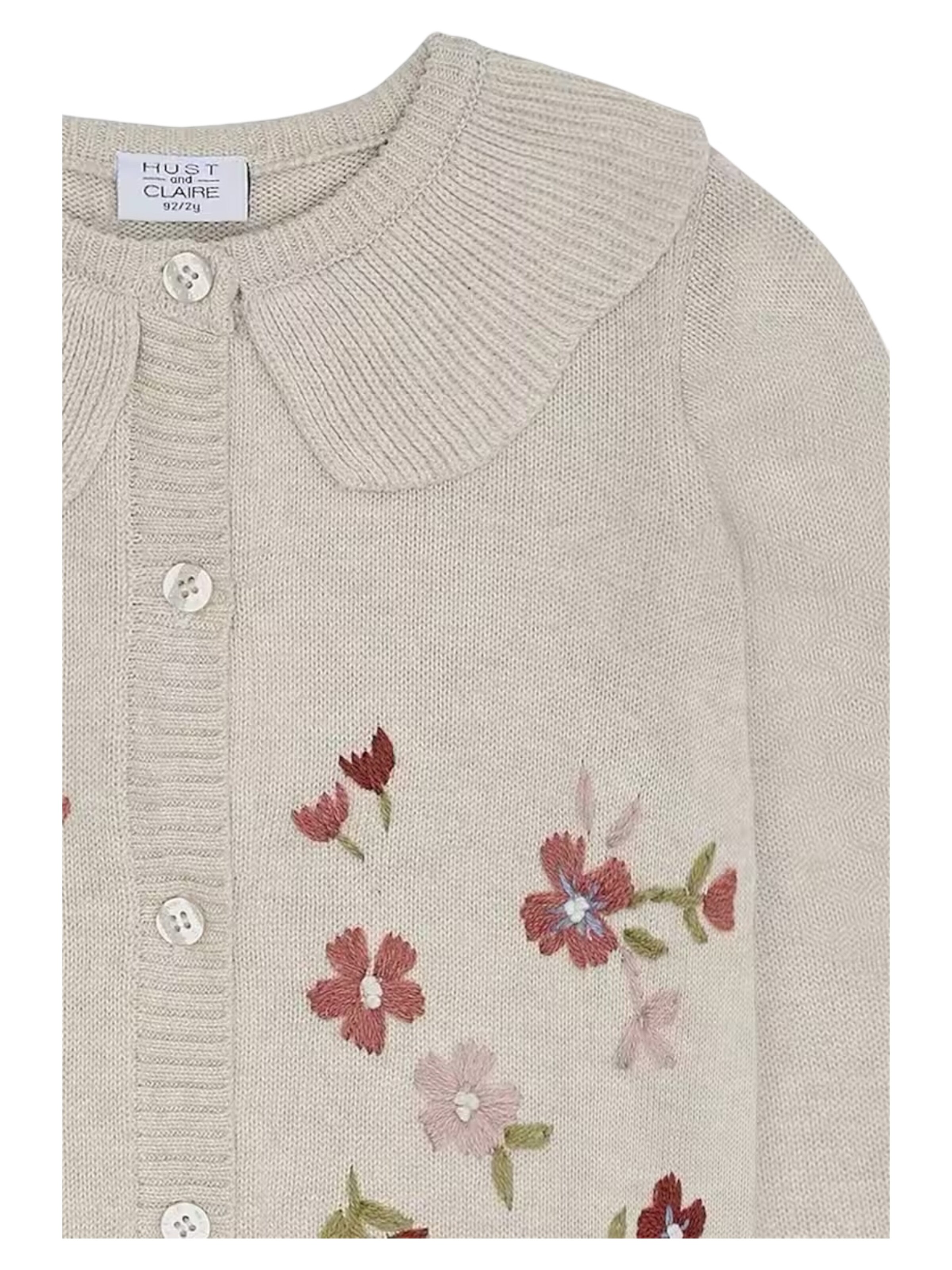 Hust & Claire - Casaco de malha 'Camilia' em cinzento