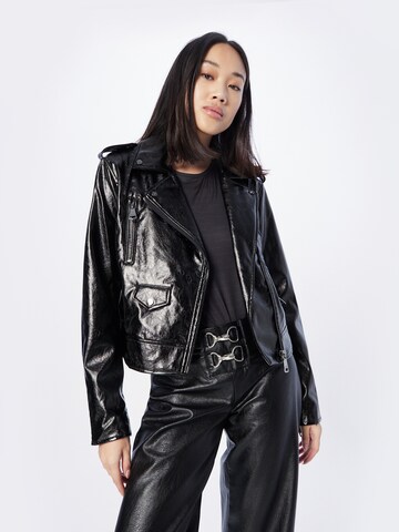 DKNY Between-Season Jacket 'CRACKLE' in Black: front