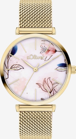 s.Oliver Analoguhr 'Soft Connection' in Gold: Vorderseite