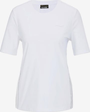 Goldner T-Shirt in Weiß: predná strana