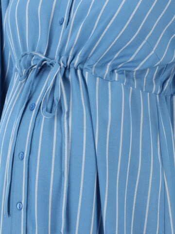 Robe-chemise 'MLIMAN LIA' MAMALICIOUS en bleu