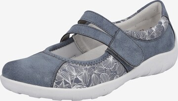 REMONTE Ballet Flats with Strap in Blue: front