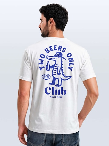 Neverless Shirt 'Two Beers only'‌‌‌‌ in Weiß