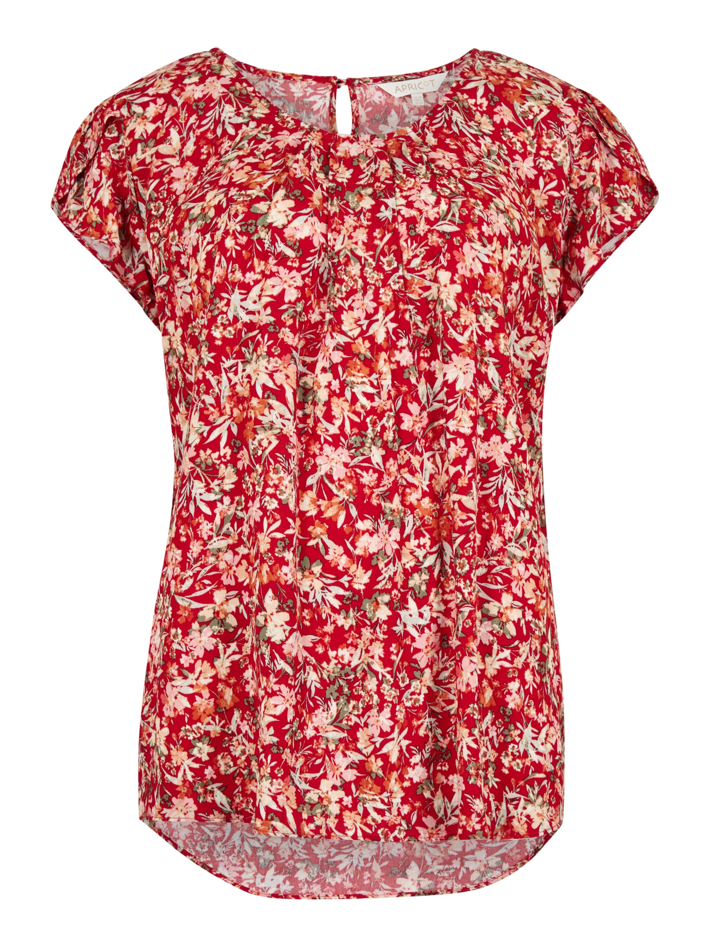 Apricot Bluse in Rot: Vorderseite