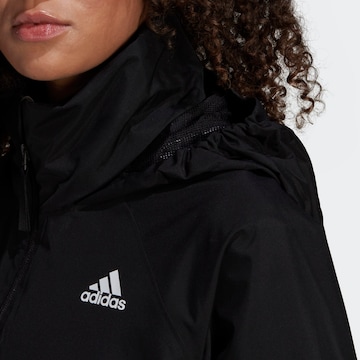 ADIDAS SPORTSWEAR Μπουφάν πεζοπορίας 'Bsc 3-Stripes Rain.Rdy' σε μαύρο