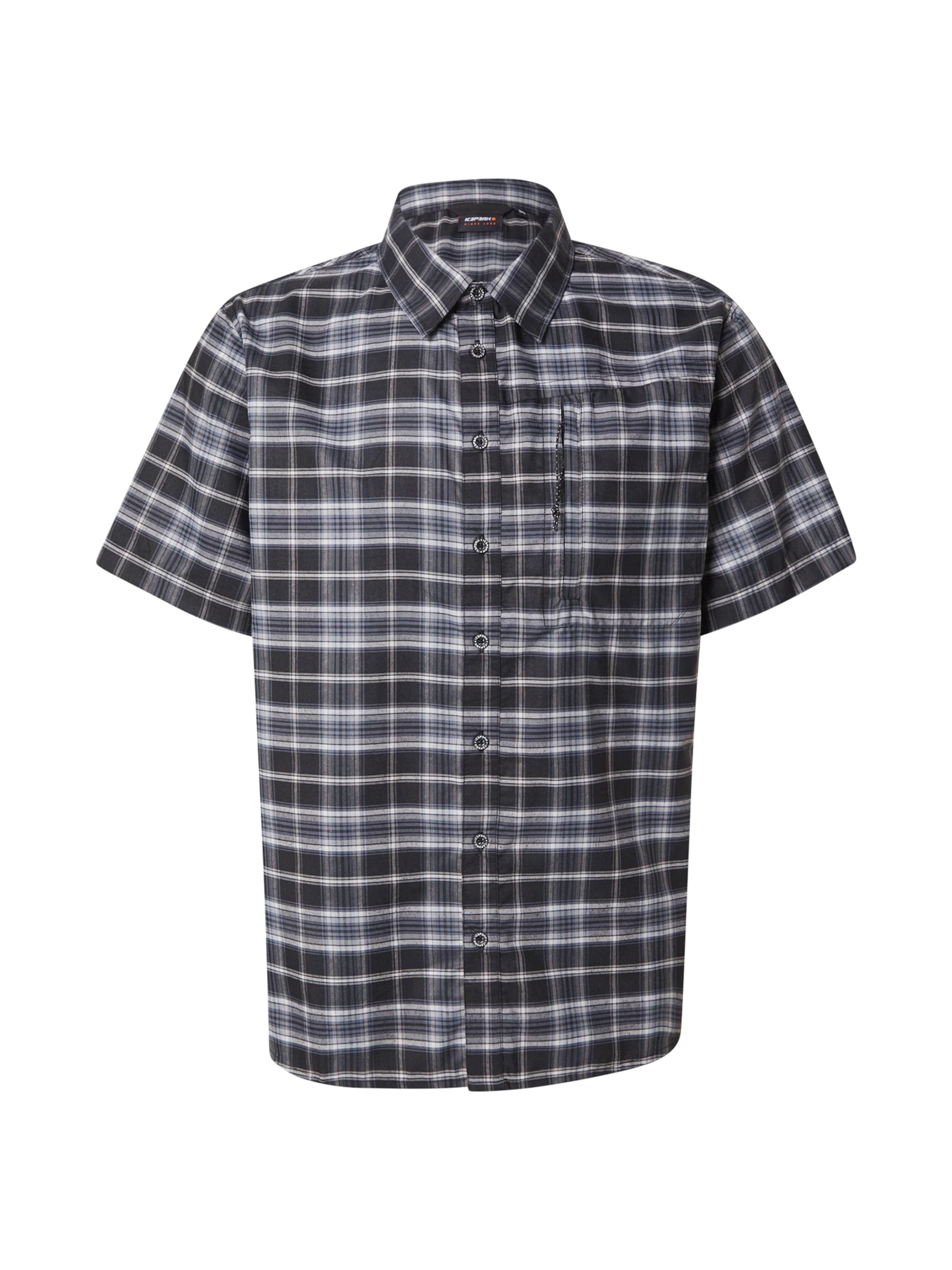 ICEPEAK Средняя посадка Рубашка 'BRIGANTINE' в Серый: спереди