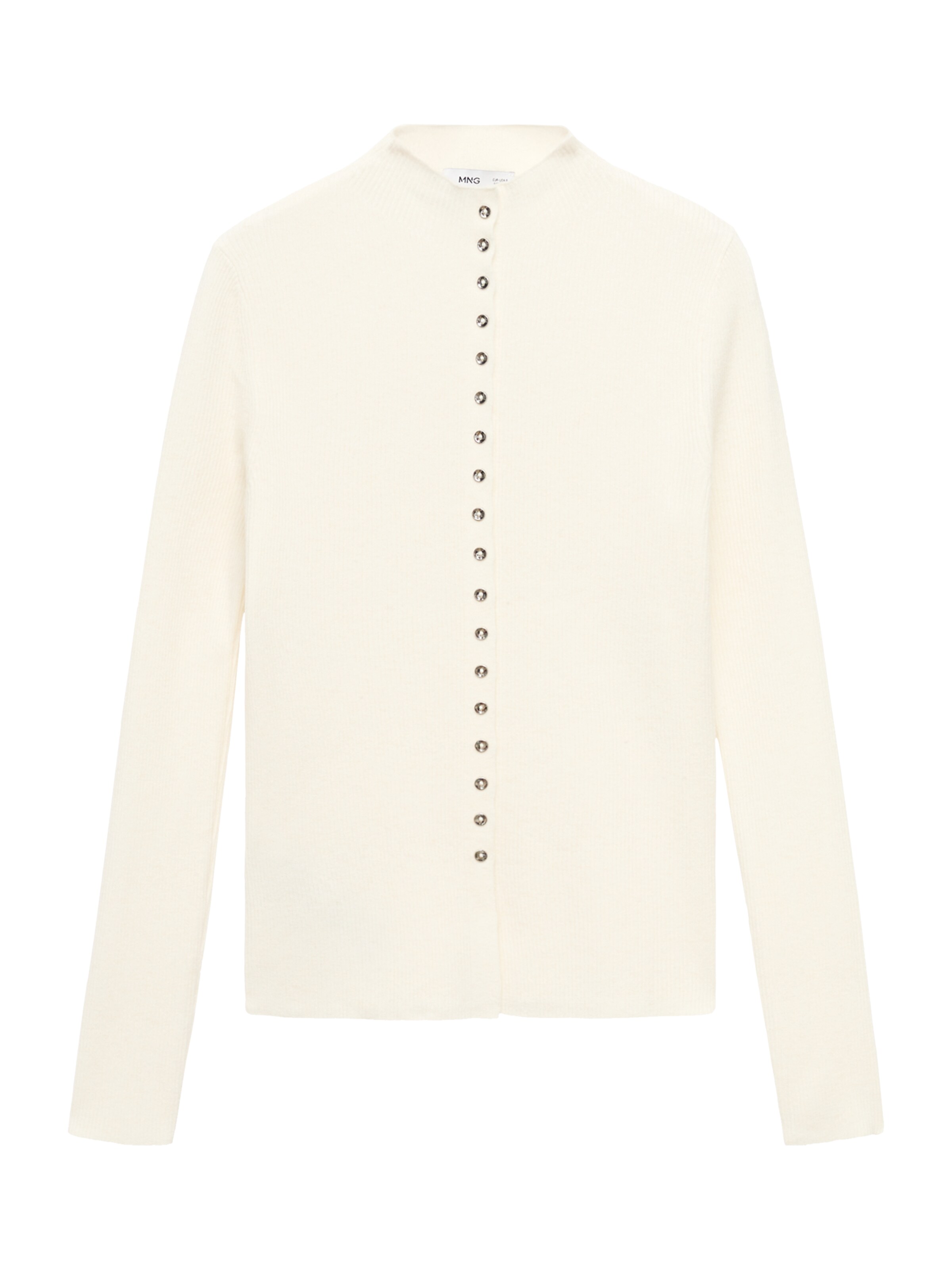 Geacă tricotată 'Twenties' de la MANGO pe bej: față