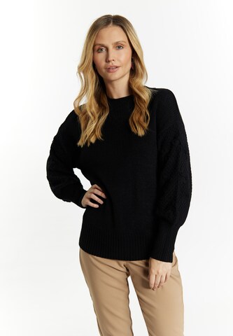 Pull-over Usha en noir : devant