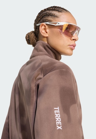 Giacca di pile funzionale di ADIDAS TERREX in marrone