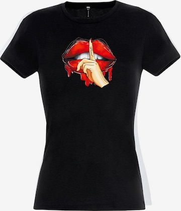 RMK Shirt 'Be quit' in Schwarz: Vorderseite