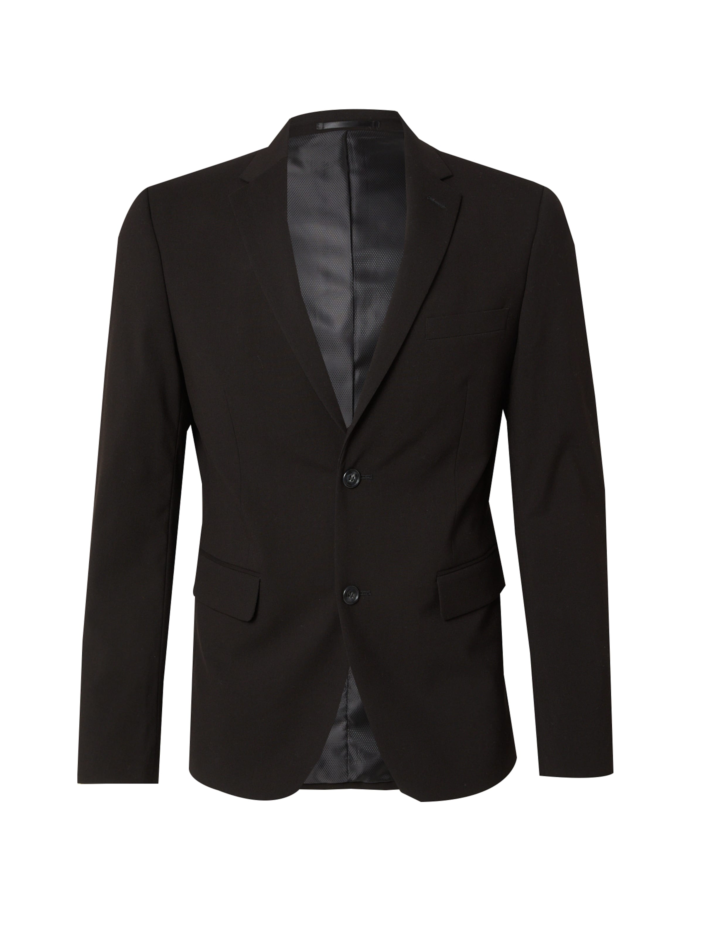 Lindbergh Slim fit Ανδρικό σακάκι σε μαύρο: μπροστά