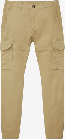 TOM TAILOR Tapered Cargo Pants in Beige: front