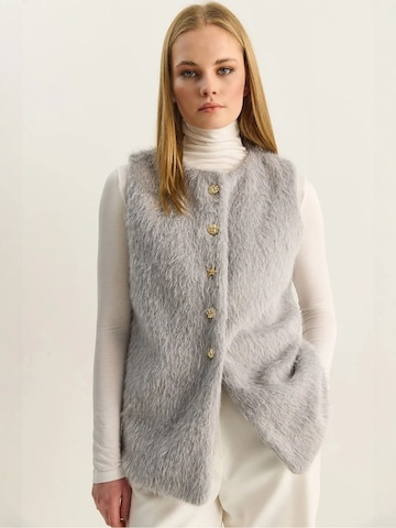 Gilet di Bianco Lucci in grigio: frontale